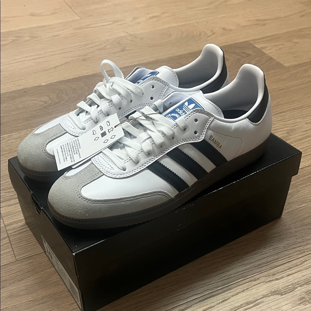 Adidas Skate Samba ADV White and Black Trainers